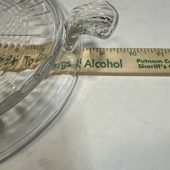 VTG 1940's Fire King Clear Glass Trivet/Hot Plate For A Pan With A 6in Diameter - Picture 5 of 6